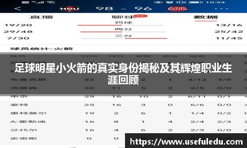 足球明星小火箭的真实身份揭秘及其辉煌职业生涯回顾